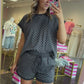 Sweet Spot Polka Dot Short Set - Blackish Charcoal