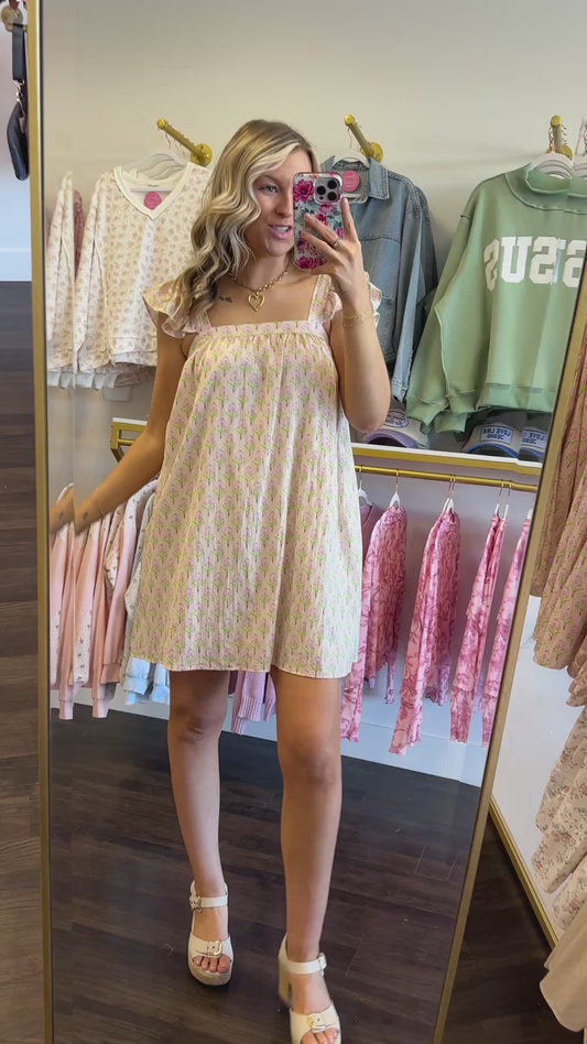 Flora Folk Mini Dress