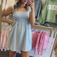 Fallon Floral Chambray Denim Mini Dress